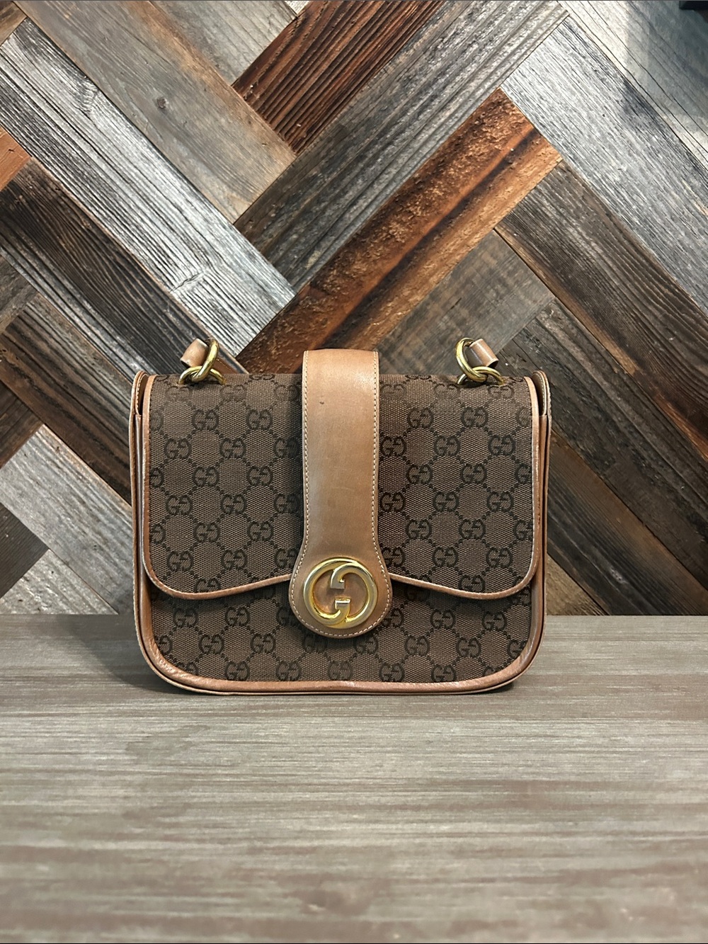 Gucci GG Monogram Canvas Shoulder Bag